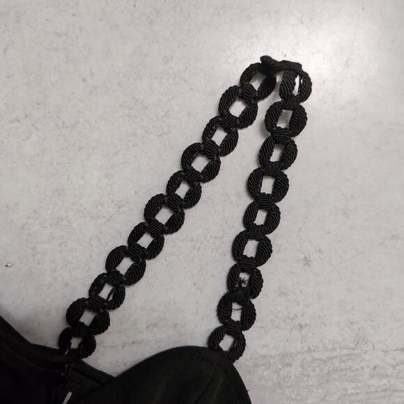 De Laru by Sheila Yen Black Spaghetti Straps Slit Evening Gown Dress XS/S (est.) - Picture 3 of 9